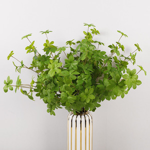 กิ่งพลาสติกและใบระฆัง ต้นไม้ประดิษฐ์สีเขียว ตกแต่งงานแต่งงานในร่ม ใบไม้จำลองคุณภาพสูง วัสดุพีวีซี QH-56116 - Product Image 2