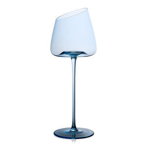Vente en gros Verres en cristal de luxe Verres à <span class=keywords><strong>vin</strong></span> bleu <span class=keywords><strong>Verre</strong></span> à champagne pour restaurant bar mariage - Product Image 2