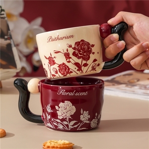 Factory Wholesale 400ML Bride Groom Souvenir <b>Ceramic</b> Mugs Gift Set Wedding Favor <b>Ceramic</b> <b>Cup</b> with Gift Box for Wedding Party - Product Image 2