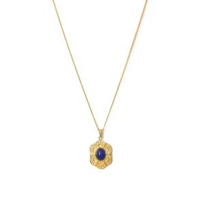 महिलाओं के लिए अच्छी गुणवत्ता नौसेना नीले प्राकृतिक पत्थर एमके हार गहने - Product Image 5