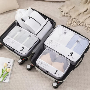 Juego de 7 Bolsas de Almacenamiento para Viaje, Organizador de Ropa, Portátil, Rectangular, de Tela No Tejida, para Uso en Viajes - Product Image 1