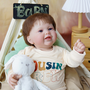 R & B nueva muñeca Reborn de silicona suave realista de 60cm y 24 pulgadas con piel de pintura 3D y vena Vascular hecha a mano regalo de cumpleaños para niña - Product Image 2