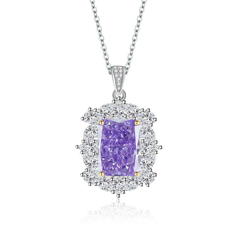 Single pendant+OShaped chain (purple)