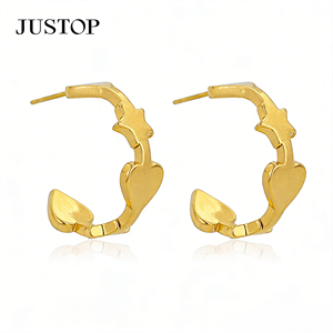 Trending hoop OEM/OEM Waterproof Stainless Steel Gold Plating hypoallergenic Fashion Jewelry supplier earring making supplies - Product Image 5