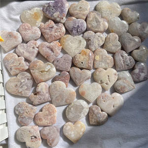 قلب من الجوزي من الجشمت الكريستالي الوردي الطبيعي بسعر الجملة مرتفع الطلب يصلح كهدية للزفاف وشفاء الألم - Product Image 2