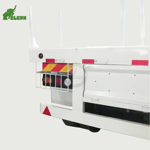 Semirremolque de Plataforma Plana de Acero Eleph de 1+2 Ejes, 30T/40T, con Barra de Tracción <span class=keywords><strong>y</strong></span> Estacas para Transporte de Carga - Product Image 4