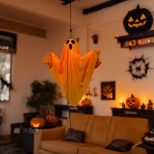 Luces LED de Cadena con Forma de Fantasma Brillante para Halloween, Decoraciones Espeluznantes para Interiores y Exteriores - Product Image 2