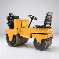 Rouleau compresseur vibrant à double tambour DR700B de 660 kg, moteur diesel 6 CV, pour asphalte et sol