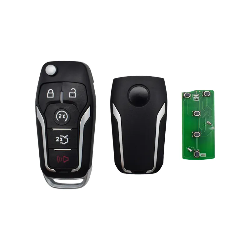 Topbest Kunci Remote Mobil, Kunci Remote Mobil 5 Tombol 315MHZ 4D63 Transponder Chip Remote