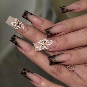 <span class=keywords><strong>Uñas</strong></span> Postizas de Lujo con Estampado de Leopardo y Logotipo Personalizado, 100 Estilos, <span class=keywords><strong>Uñas</strong></span> Acrílicas <span class=keywords><strong>Largas</strong></span> Tipo Ataúd, <span class=keywords><strong>Francesas</strong></span>, Cobertura Completa, Marca Privada - Product Image 6