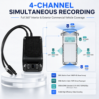 Caméra embarquée AI 4G 4 canaux ET39M avec ADAS, DMS, BSD, GPS, WiFi, carte SIM 4G, 1080P, système MDVR pour flotte, capteur Sony, 12-24V