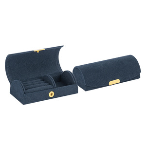 Caja de Almacenamiento de Joyas de Terciopelo Estilo Ins, Caja para Anillos, Aretes y Collares, Caja de Almacenamiento de Joyas Portátil para Viajes - Product Image 4