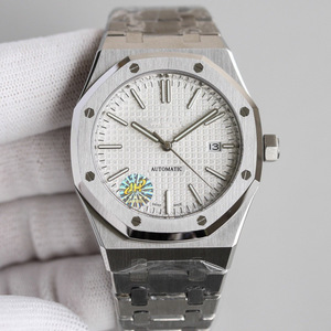 Automatic <b>Mechanical</b> <b>Watch</b> Stainless Steel Case Polygon Dial Sapphire Crystal Auto Date Men Luxury Folding Clasp - Product Image 1