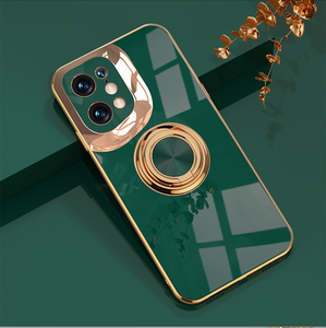 Cubierta protectora de teléfono TPU de silicona fina a prueba de golpes galvanizada con soporte de anillo 360 <span class=keywords><strong>para</strong></span> <span class=keywords><strong>OPPO</strong></span> Find X5 X3 Pro Reno8 Pro A96 - Product Image 3