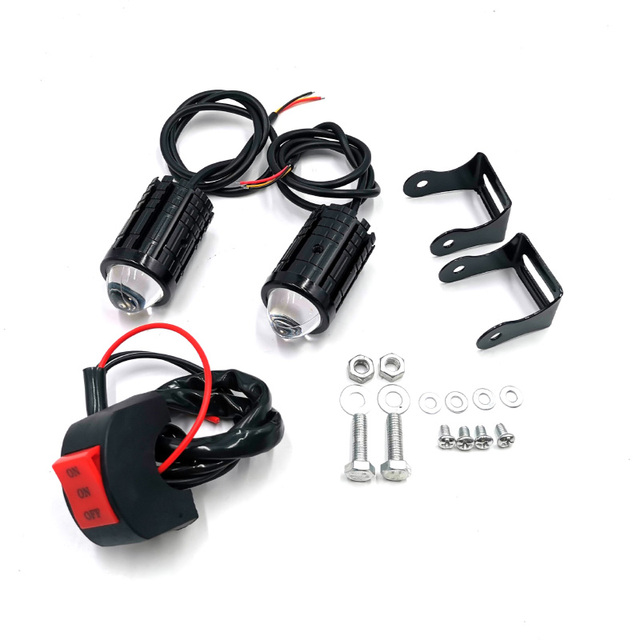 2x Mini Motorcycle LED Driving Fog Spot Lights for Motorcycle ATV Headlight Spot Light Fog Driving