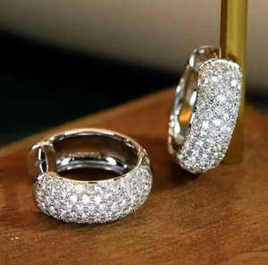 Best Quality Moissanite Engagement Earrings For Women Suitable For Daily Wear Wedding Events And Special Celebrations For Sale - Product Image 3