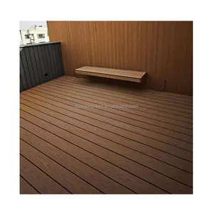 Co-extrusion WPC Terrace Flooring Supplier Wood Plastic Solid Composite Decking WPC Decking