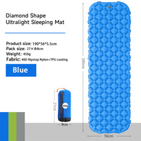 Matelas gonflable EVA de qualité supérieure, épaisseur 5,5 cm, imperméable, pour le camping en plein air, avec pompe à pied, pour la randonnée et les pique-niques