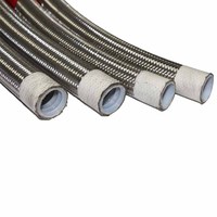 Tuyau hydraulique SAE 100R14 en acier inoxydable tressé, tuyaux en PTFE résistants aux produits chimiques, basse pression et vide, fluide à base de pétrole