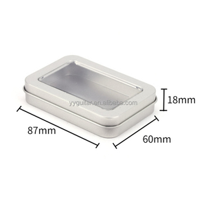 Hộp thiếc hình chữ nhật đựng quà thủ công, kẹo, chất lượng thực phẩm, bán buôn trực tiếp, có nắp trong suốt bằng nhựa PVC - Product Image 4