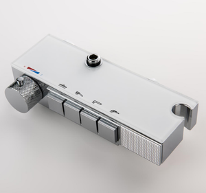 Specchio pioggia a temperatura costante montato a parete bagno bagno bagno doccia portaoggetti nero pressurizzato per uso domestico spettacolo doccia - Product Image 2