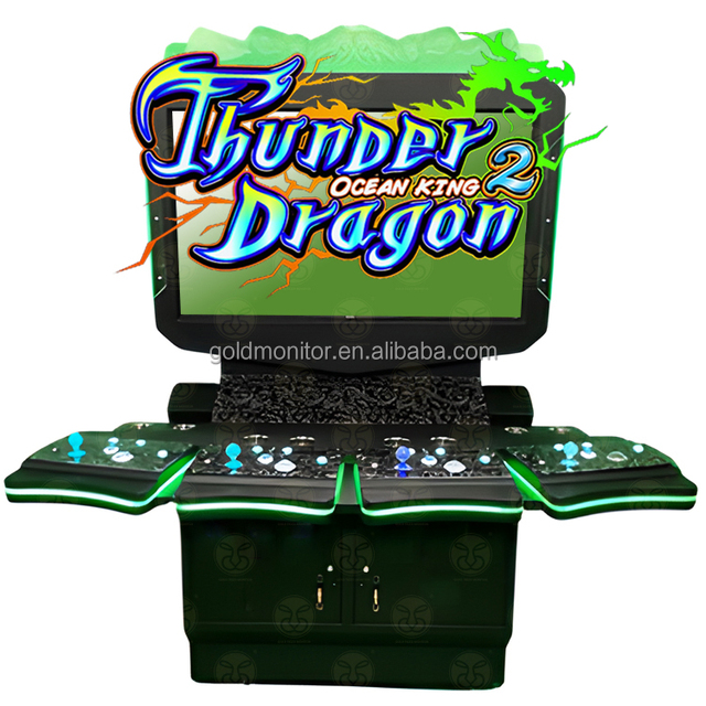 Real Wholesales 4 Players Upward Fish Game Machine Arcade Cabinet With Decoder Box Thunder Dragon