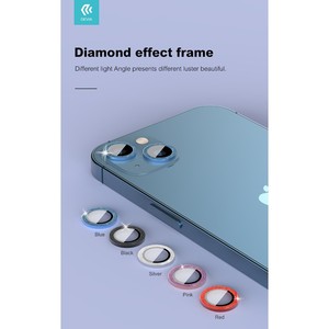 Proteggi diamantato lenti per IPhone13 & 13 Mini cornice rossa decorazione del telefono cellulare - Product Image 1
