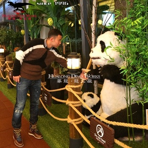Nhân tạo động vật cuộc sống Kích thước <span class=keywords><strong>Panda</strong></span> tượng tùy chỉnh tương tác Tượng điêu khắc trang trí cho công viên vườn ngoài trời trong nhà - Product Image 3