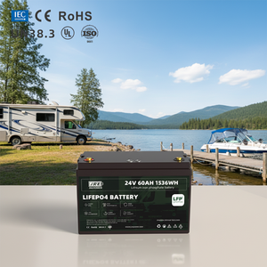IP67 LFP 24V 60Ah 25.6V nhà máy sản xuất pin <span class=keywords><strong>LiFePO4</strong></span> Pin Lithium ion cho RV xe tải Thuyền biển - Product Image 1