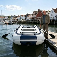 Bateau de pêche gonflable léger pour 3 personnes, design pliable en PVC, écologique, durable, pour la pêche en lac/rivière