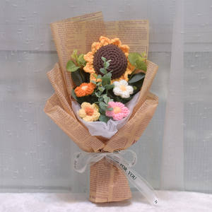 สินค้าใหม่ดอกไม้ถักมือลายดอกกุหลาบเทียม2023สำหรับเพื่อนผู้หญิงงาน DIY ตกแต่งงานแต่งงานปาร์ตี้ของขวัญนิรันดร์ - Product Image 3