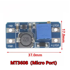 MT3608 dc-dc可调升压模块2A升压板升压模块，带微型USB 2V-24V至5V 9V 12V 28V - Product Image 5