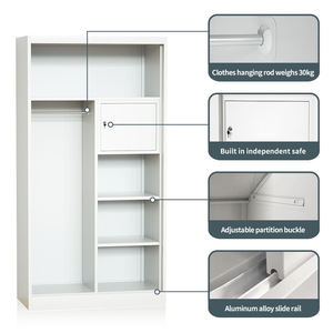 Artículo en Venta Caliente: <span class=keywords><strong>Armario</strong></span> Moderno <span class=keywords><strong>de</strong></span> Acero con <span class=keywords><strong>Puertas</strong></span> Corredizas y Estampado Personalizado para Hogar, Balcón, Dormitorio, Hotel - Product Image 2