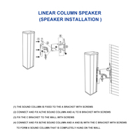 Haut-parleur colonne de conférence Ipalead M-304A noir, enceinte murale Line Array pour salle de réunion