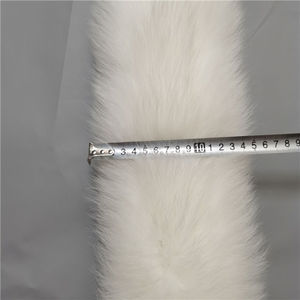 Collares <span class=keywords><strong>de</strong></span> capucha <span class=keywords><strong>de</strong></span> piel cálida peluda blanca natural para mujeres y hombres - Product Image 4