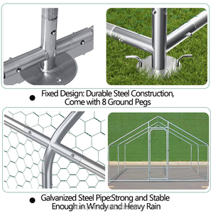 Gallinero Grande de Metal con Cubierta Impermeable y <span class=keywords><strong>Corral</strong></span> para Pollos - Product Image 5