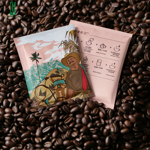 Sachets d'emballage jetables personnalisés imprimés en gros, à trois soudures latérales, résistants à l'humidité, pour filtres à café, avec encoche de déchirement - Product Image 3