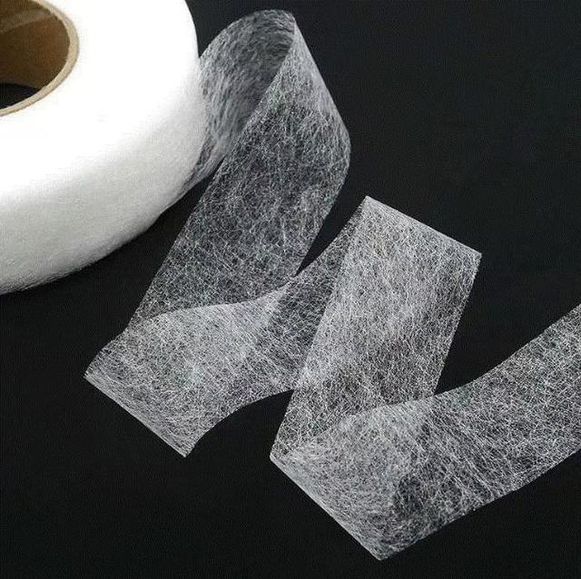 Double-Sided Adhesive Cloth Iron Hem Tape Non-Woven Fabric Lining for Sewing Process Roll of Webbing