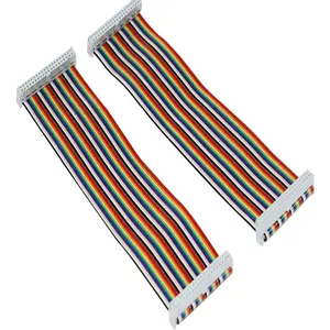 1,27 P FFC Flexible Flat Cable 36AWG 40 pines Arco Iris circuito integrado de cables de conexión