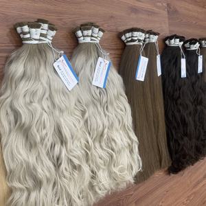 ¡MEJOR VENTA! Venta al por mayor de cabello natural ondulado a granel de extensión humana vietnamita cabello humano vietnamita sin caída - Product Image 3