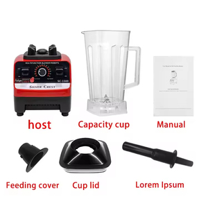 Electrodomésticos de Cocina <span class=keywords><strong>Moulinex</strong></span> Silver Crest, Licuadora SC-1589 con Motor de Cobre Puro de 4500w, Procesador de Alimentos <span class=keywords><strong>3</strong></span> en <span class=keywords><strong>1</strong></span>, Batidora para Smoothies C-03 - Product Image 6