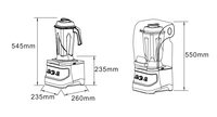High Power Multi Functionele 1680W Commerciële Blender Chopper Mixer Juicer Geluid Proof Stille Commerciële Blender
