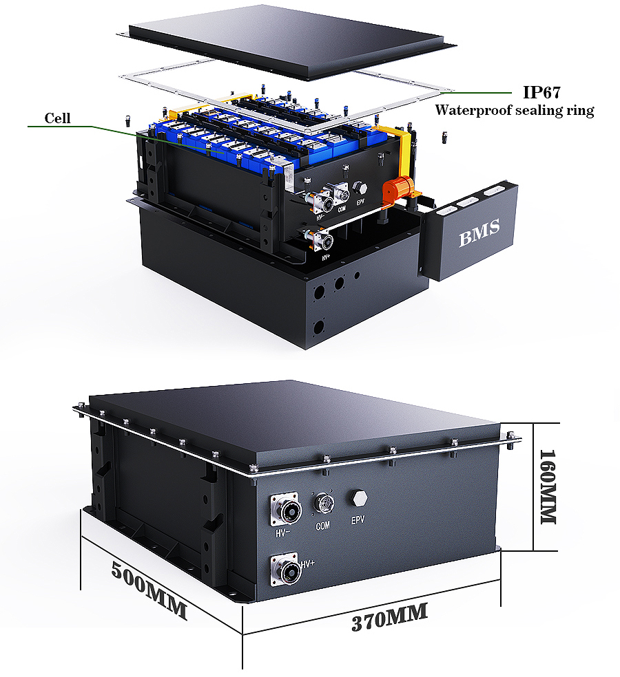 CTS OEM lithium ion battery 72v 96V 144v 50ah 100Ah lifepo4 battery pack for boat marine