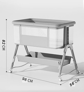 <span class=keywords><strong>Cuna</strong></span> moderna portátil <span class=keywords><strong>de</strong></span> metal para bebé con mosquitera extraíble plegable para dormir recién nacido en el dormitorio del hotel o del <span class=keywords><strong>hospital</strong></span> - Product Image 6