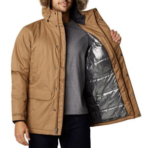Parka coupe-vent personnalisée pour hommes Veste parka d'extérieur à capuche marron de taille plus imperméable longue pour réchauffer l'hiver Veste parka d'extérieur pour hommes - Product Image 5