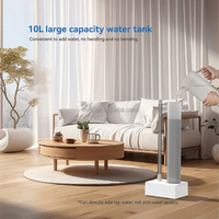 Humidificateur Électrique à Stérilisation Ultrasonique 10L avec Brume Froide et Chaude, Lumières LED à Changement de Couleur et Fonction Minuterie. Fonctionne 50 heures.