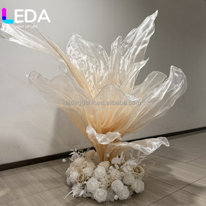 ดอกไม้ประดิษฐ์ขนาดใหญ่คุณภาพสูง LEDA ทำด้วยมือ ดอกไม้ผ้าไหมขนาดใหญ่สำหรับตกแต่งเวทีงานแต่งงาน - Product Image 2
