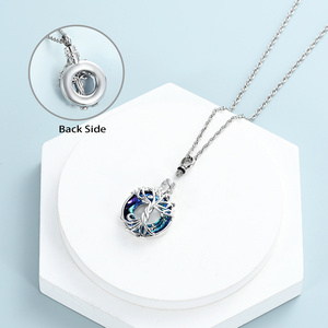 Arbre <span class=keywords><strong>de</strong></span> <span class=keywords><strong>Vie</strong></span> Crémation Bijoux Urne Collier pour Cendres pour Femmes Hommes <span class=keywords><strong>Cercle</strong></span> Humain <span class=keywords><strong>de</strong></span> <span class=keywords><strong>Vie</strong></span> Mémorial Cendres Urne Pendentif - Product Image 3