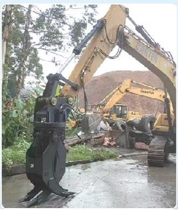 25T yük hidrolik çift çene Log çeneli ağır alaşım çelik ekskavatör eki parçaları ahşap kapmak - Product Image 6