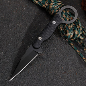 Dao cố định lưỡi thép không gỉ cao cấp, cán G10, nút bấm, dùng cho săn bắn ngoài trời, cắm trại, sinh tồn, có thể tùy chỉnh OEM - Product Image 3